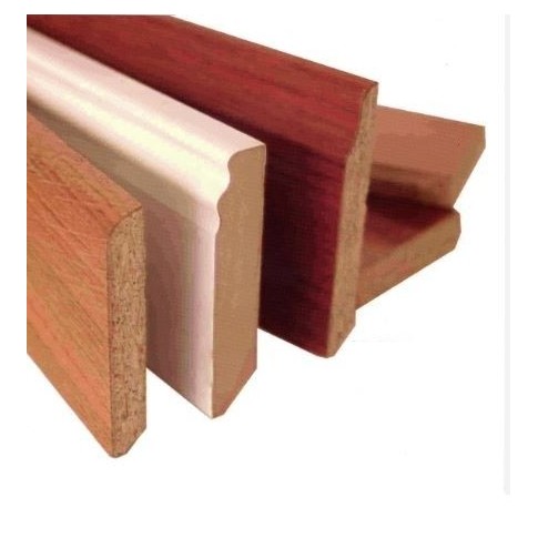 RODAPIE MDF REVESTIDO EN PAPEL ACABADO EN  BAMBU TONO  NATURAL